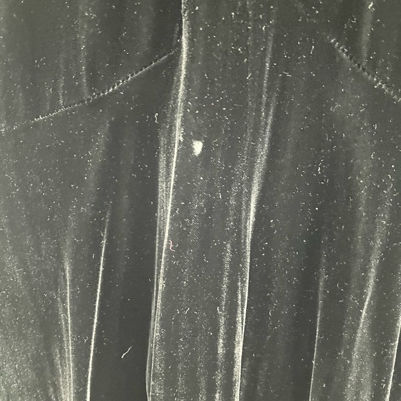 Vintage Union Made USA Black Velvet Mesh Front Long Sleeve Dress Size 14 - Picture 13 of 15